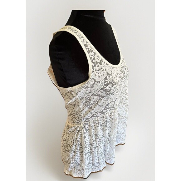 Aeropostale Sheer Lace Babydoll Tank Size Large - Picture 2 of 7